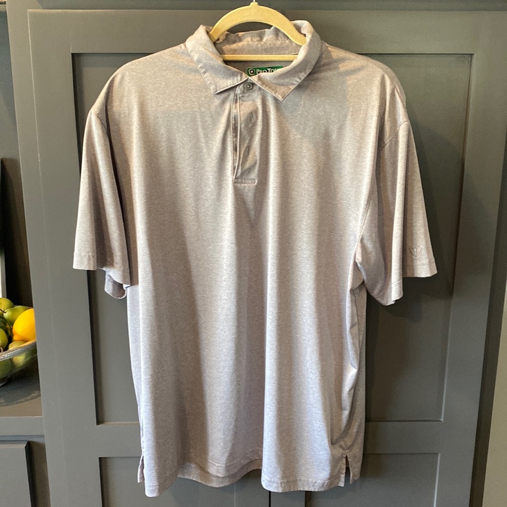 Mens Heathered gray golf shirt